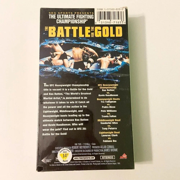 UFC  Ultimate Fighting Championship X Battle For The Gold VHS Tournament - Picture 3 of 16